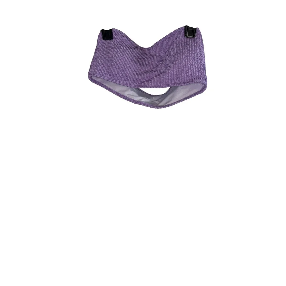 Women S High Waisted Bikini Bottoms Lavender Textured‎ Swimwear Size M